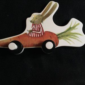 IKEA Fabler Kids Decor Wall Hook Hanger Easter Bunny Rabbit Carrot Race Car 1999